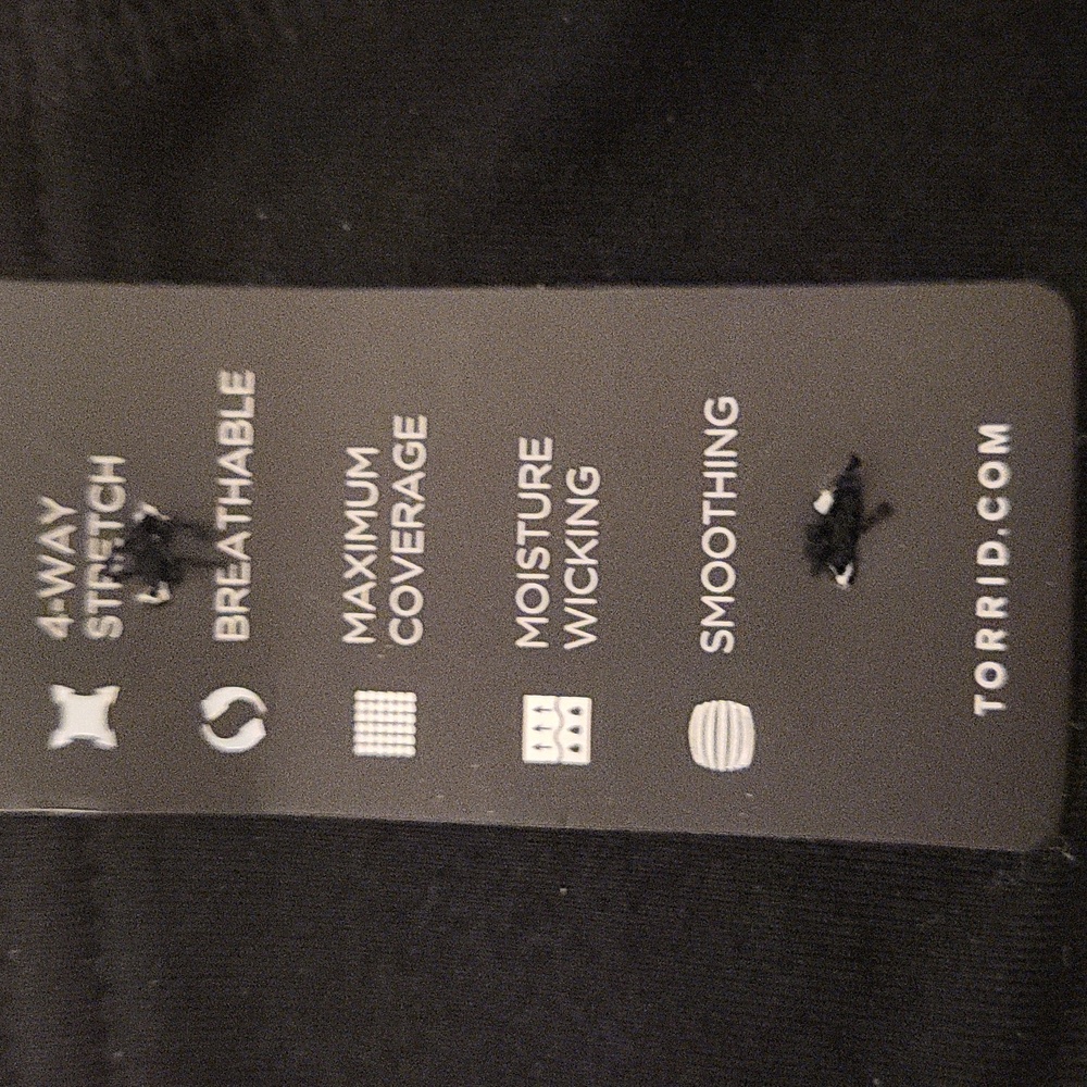 Torrid 1x Women's Sleek Black Bike Shorts. New With Tags - Picture 5 of 13